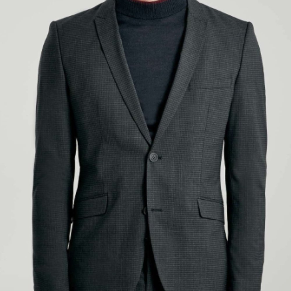 TOPMAN Selected Homme Grey Blazer Jacket -‎ New with Tags, Size 42, Retail $220